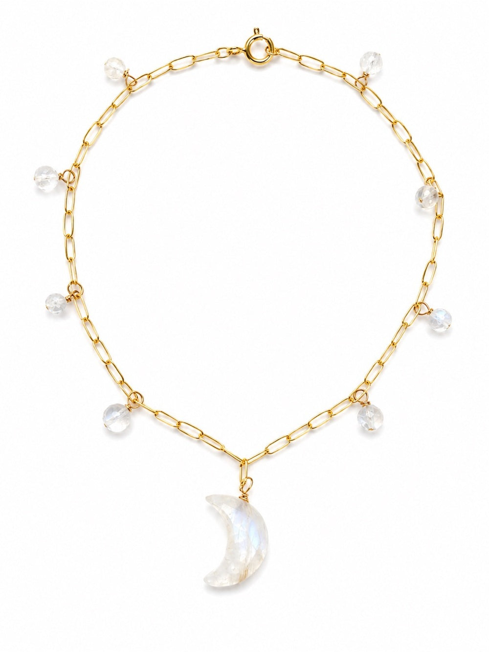 A51 Moonstone Moon Anklet