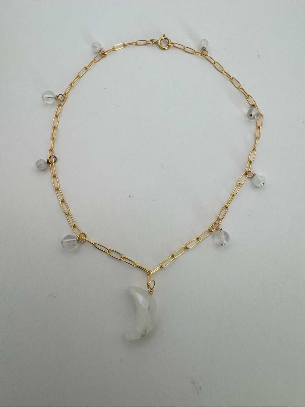A51 Moonstone Moon Anklet