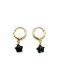 HG28 Green Tourmaline Star Huggie