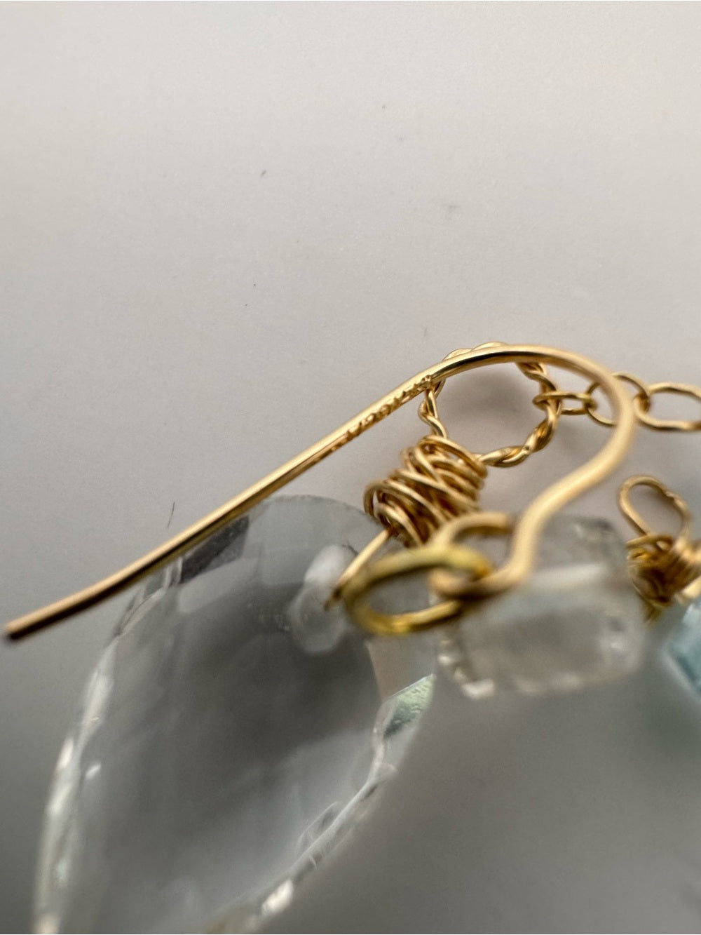 HK2 Blue and White Topaz Earrings