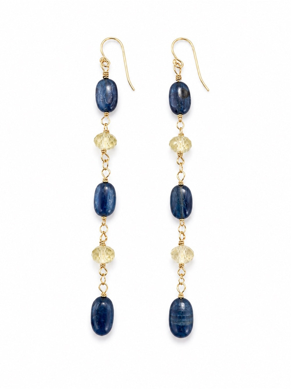 HK9 Kyanite and White Topaz Earrings