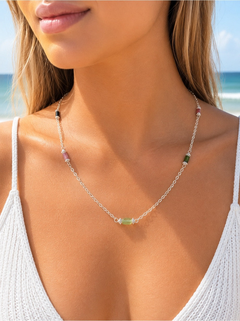 Tourmaline S925 Necklace (NB9)