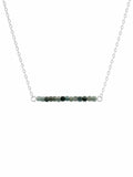 Grandidierite S925 Gemstone Bar Necklace (N69)