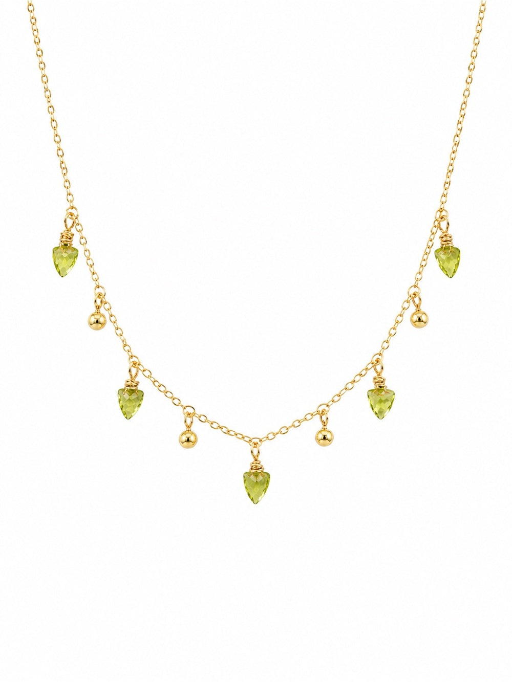 Peridot Gold Filled Necklace (NB6)