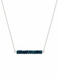 Apatite S925 Gemstone Bar Necklace (N65)
