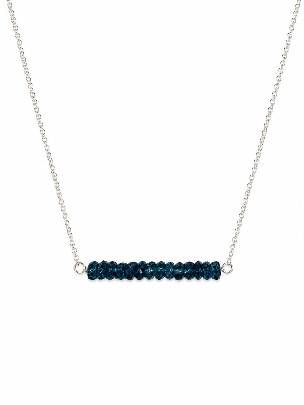 Apatite S925 Gemstone Bar Necklace (N65)