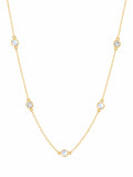 Moonstone Bezel Gold Filled Necklace (NB1)