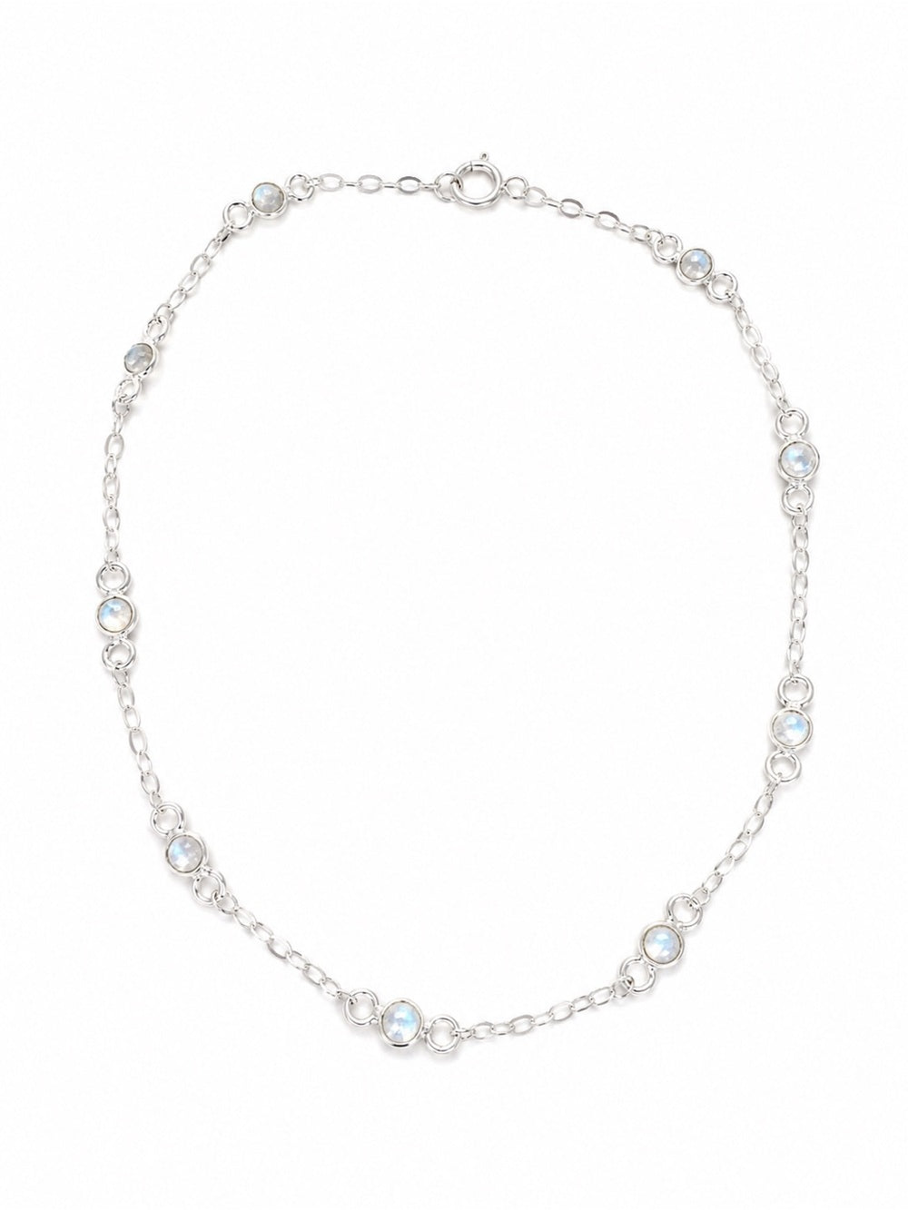 Moonstone Bezel S925 Anklet (A20)