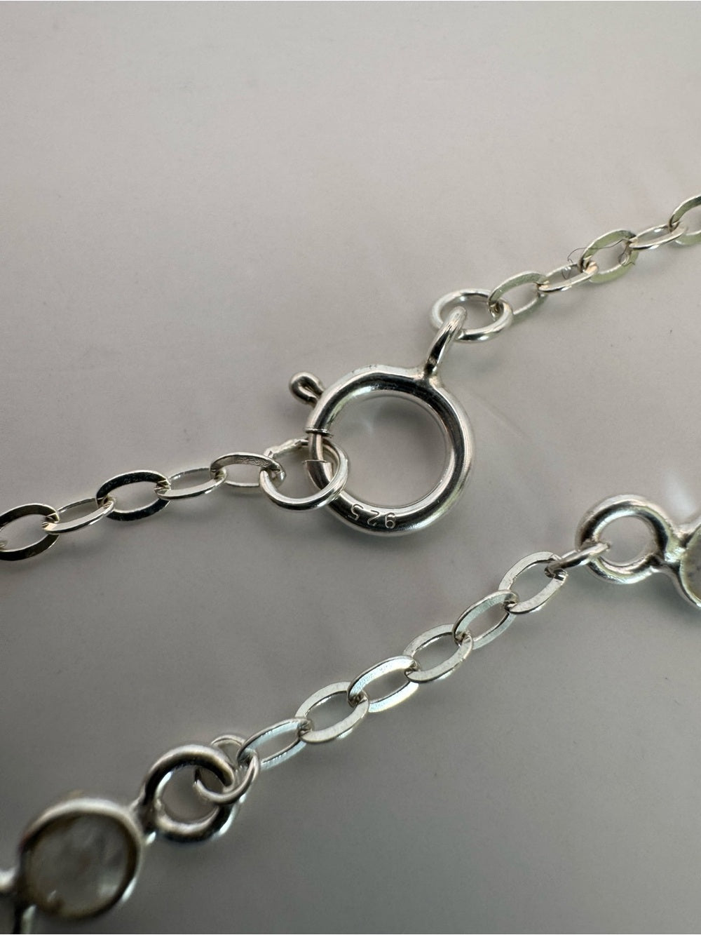 Moonstone Bezel S925 Anklet (A20)