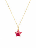 Ruby Star Gold Filled Necklace (N71)