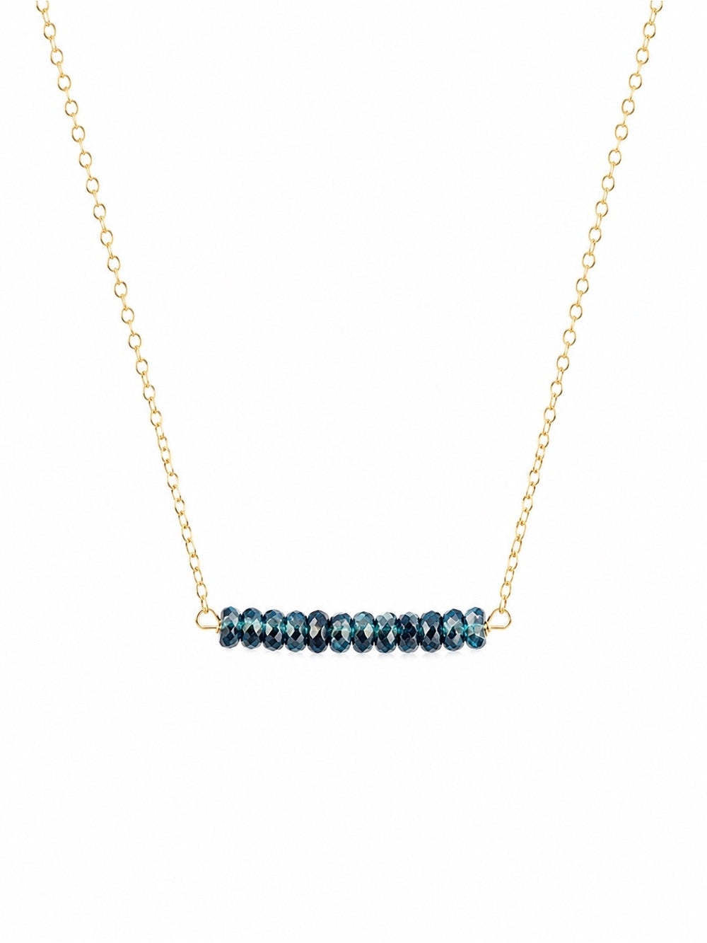 Apatite Bar Gold Filled Necklace (N66)