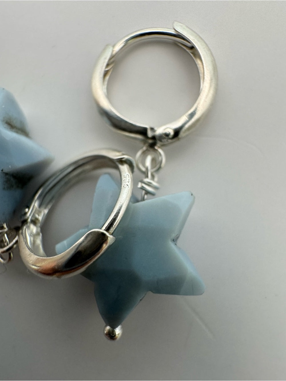 Blue Opal Large Star Huggies (HG32)