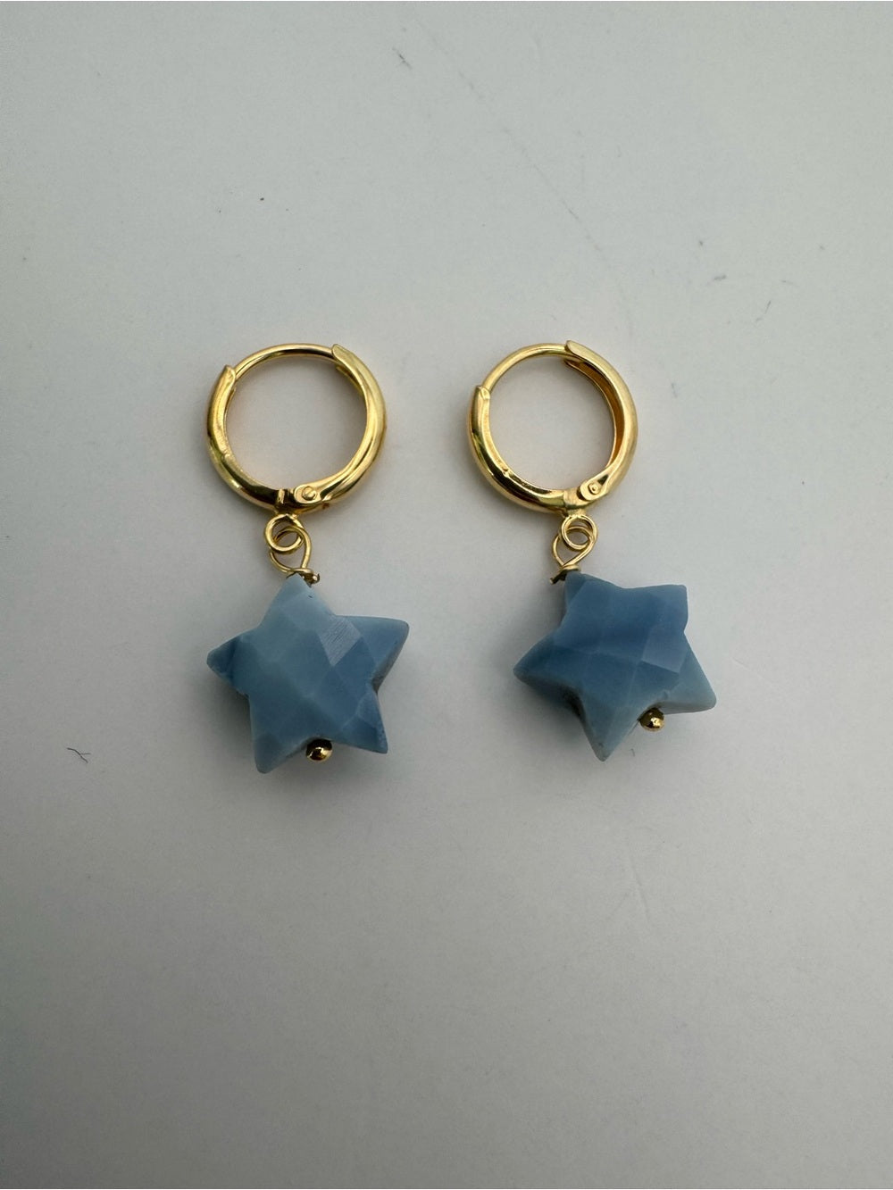 Blue Opal Gold Filled Huggies (HG31)