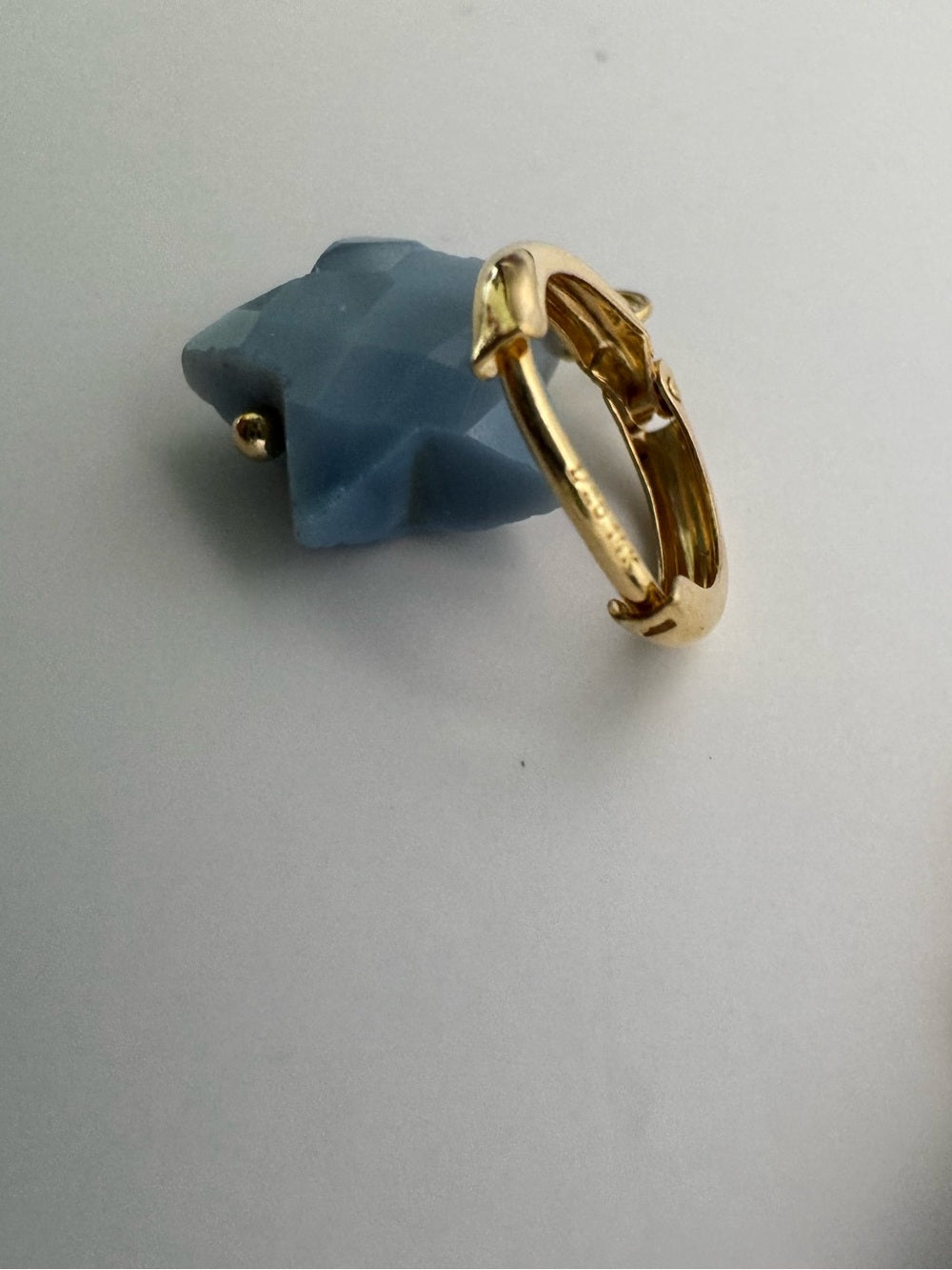 Blue Opal Gold Filled Huggies (HG31)