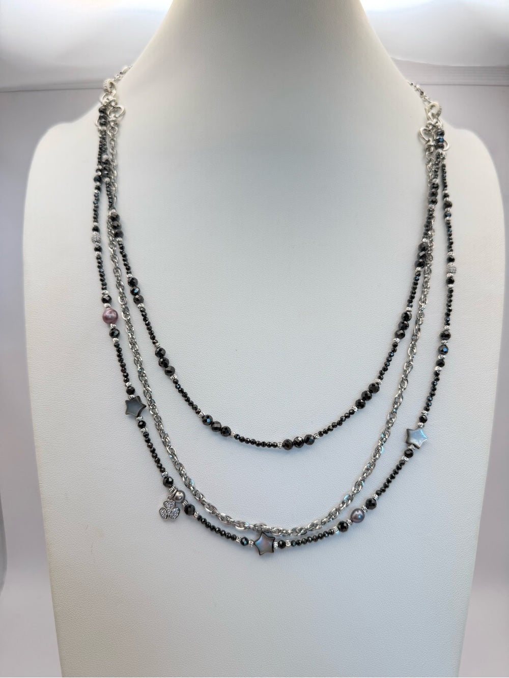 Midnight Star Triple Strand Necklace (#N73)