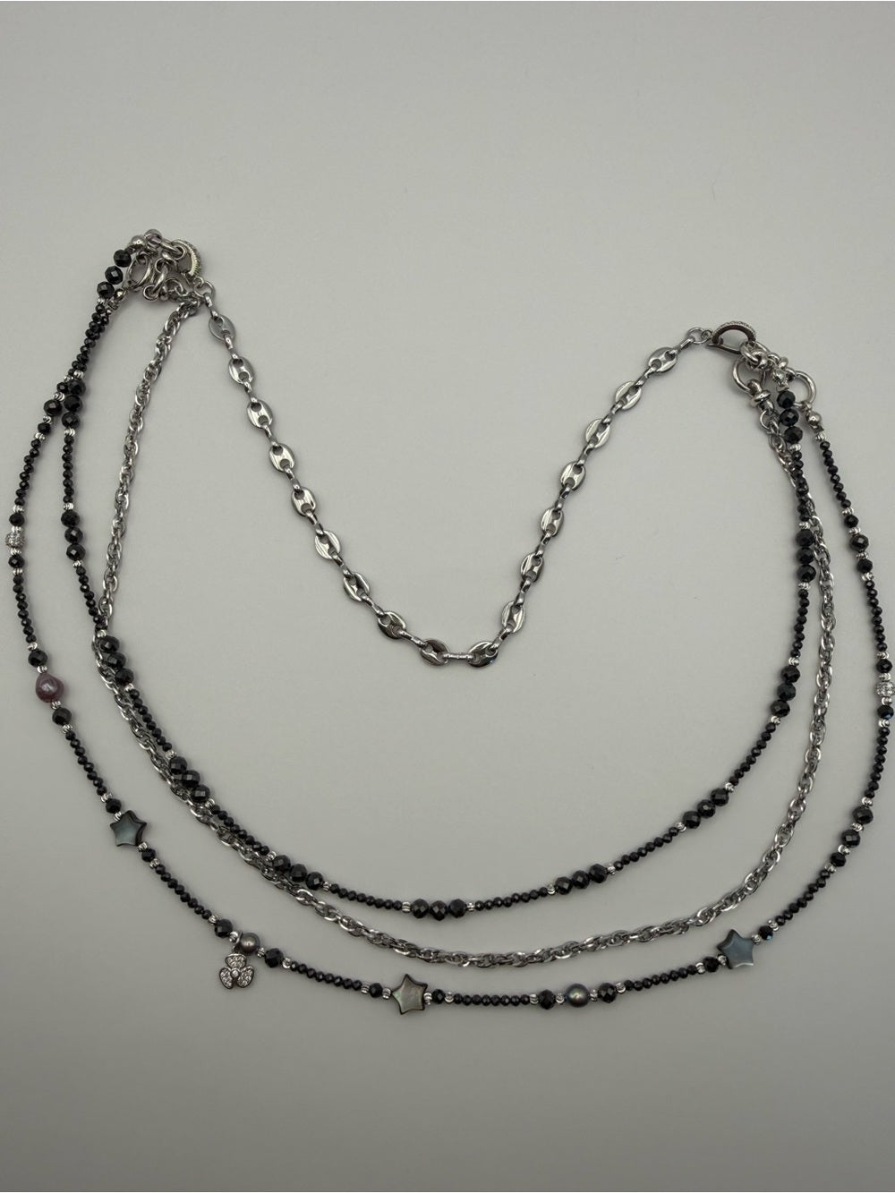 Midnight Star Triple Strand Necklace (#N73)