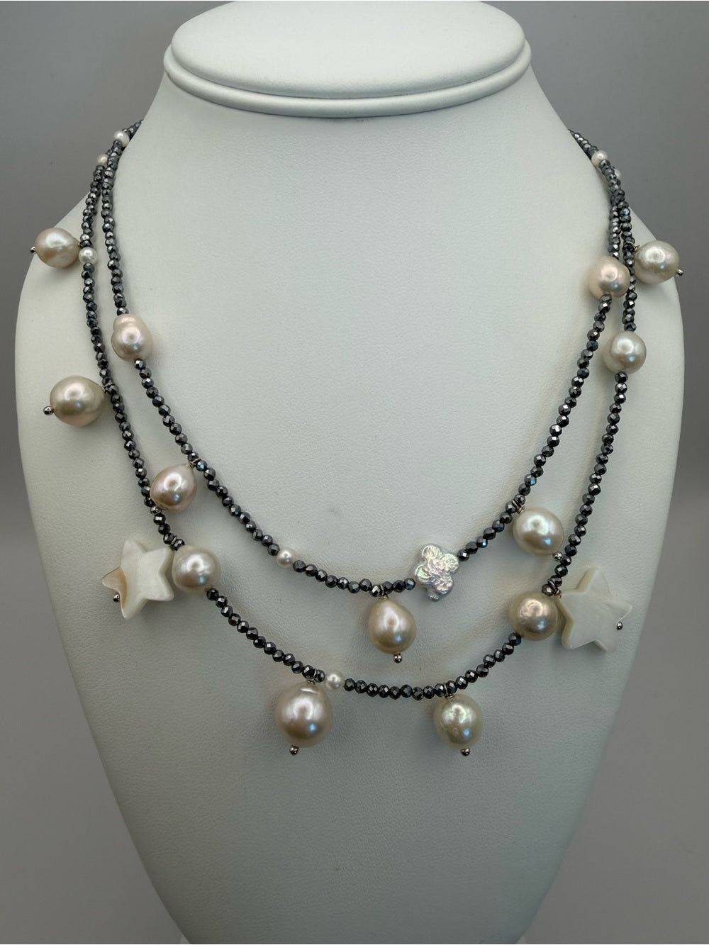 Celestial Hematite Layer Necklace (#N66)