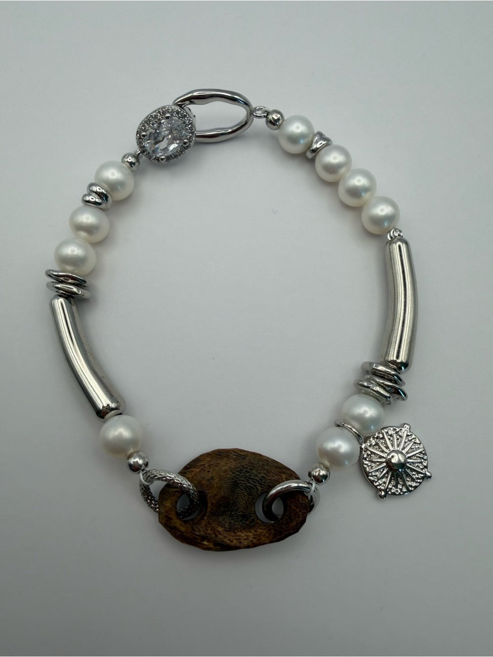 Driftwood Pearl Bracelet (#B61)