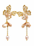 Blush Butterfly Dangle Earrings (#E130)