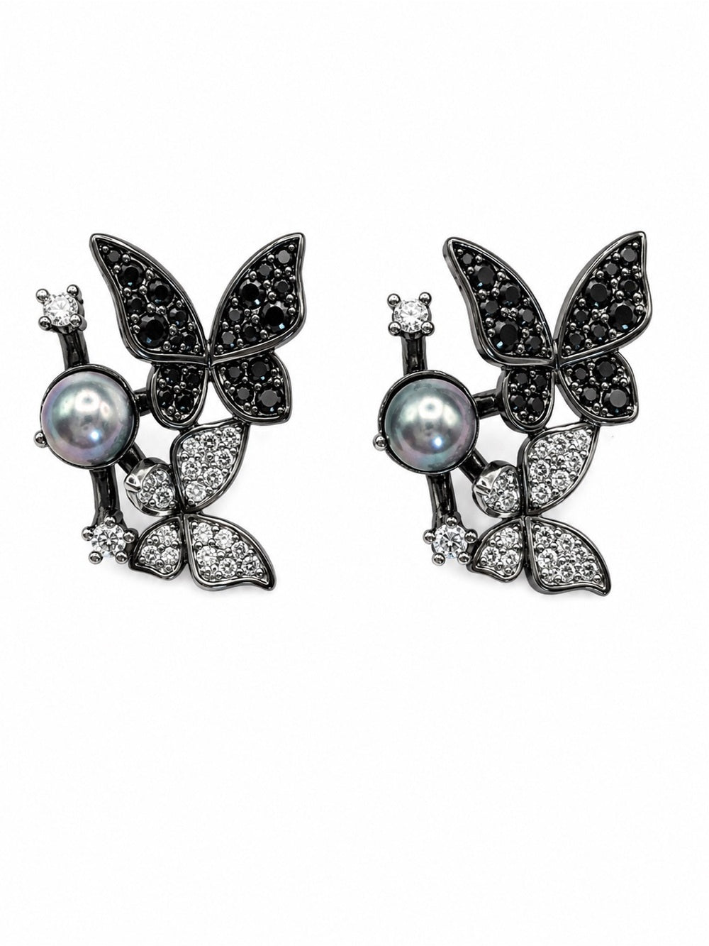 Midnight Butterfly Earrings (#E132)