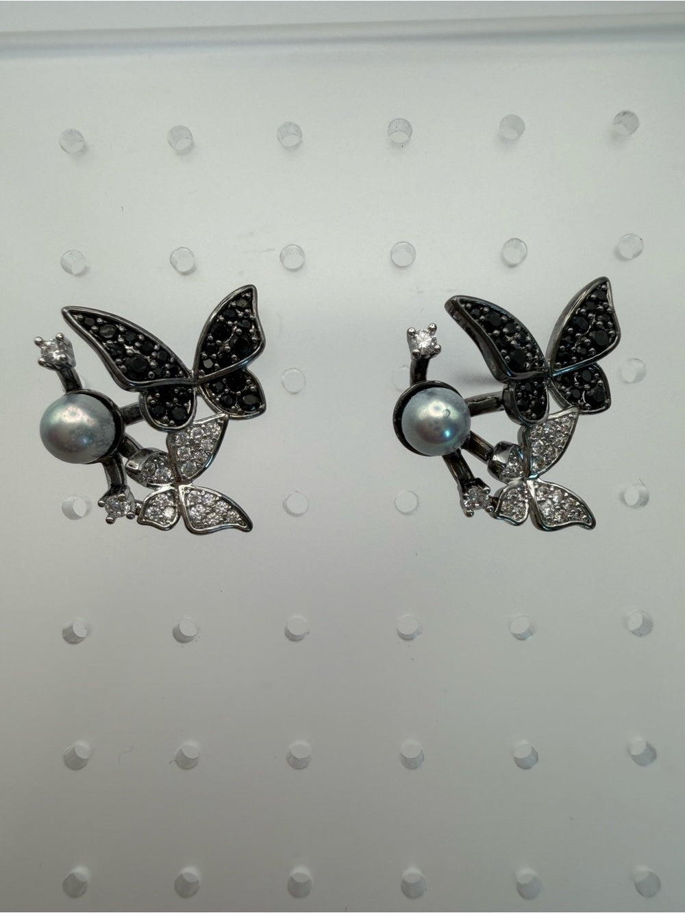 Midnight Butterfly Earrings (#E132)