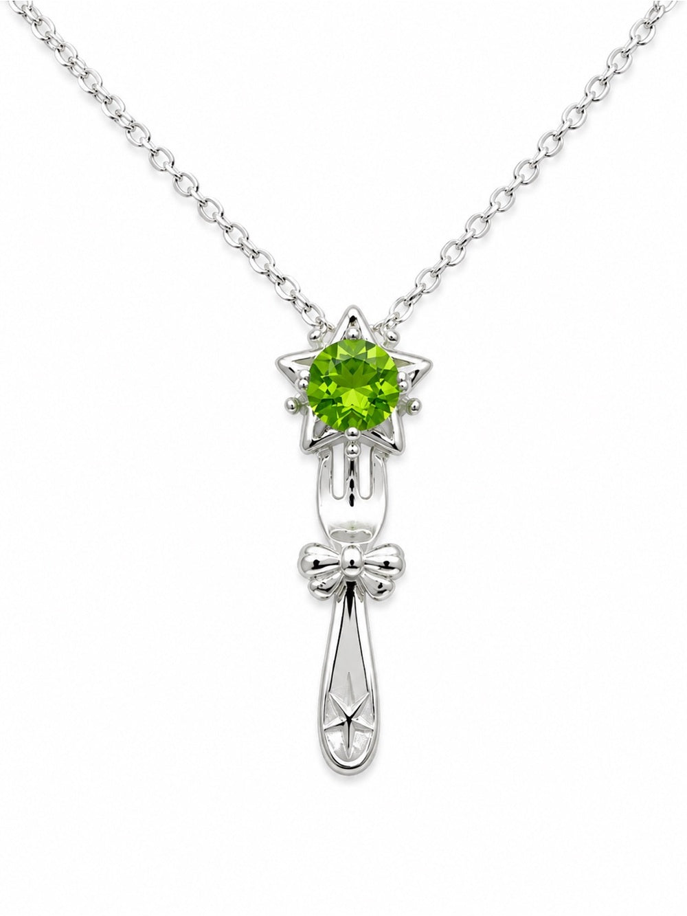 Star Fork Peridot Pendant (#P89)