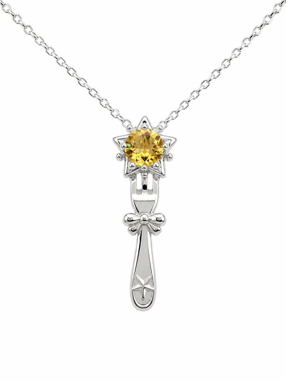 Star Fork Citrine Pendant (#P89)