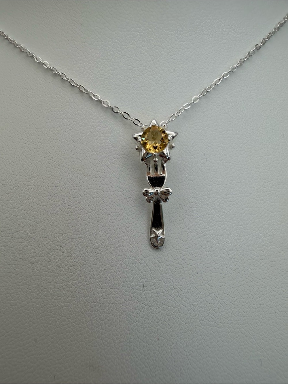 Star Fork Citrine Pendant (#P89)