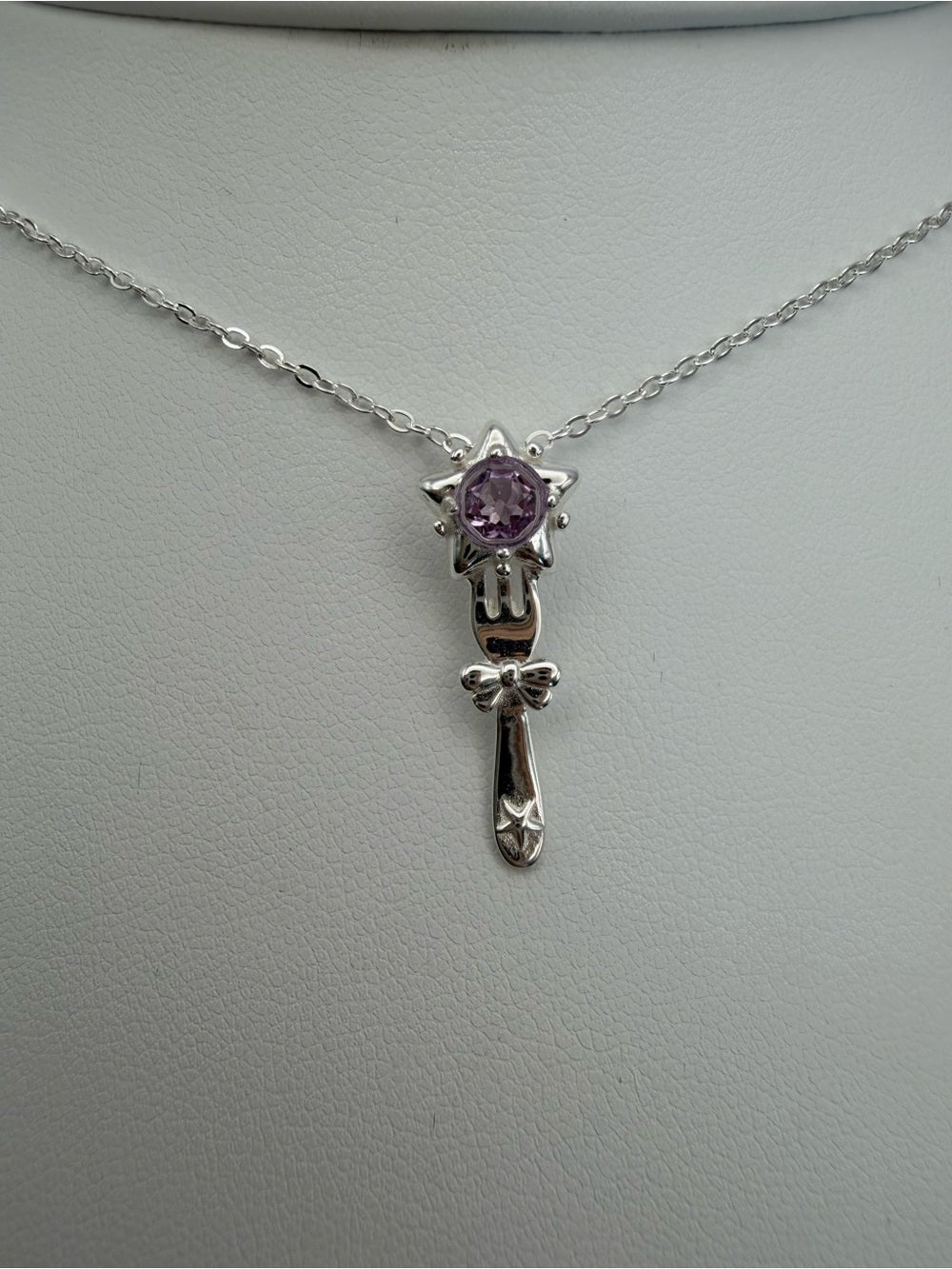 Star Fork Amethyst Pendant (#P89)