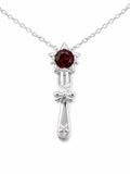 Star Fork Garnet Pendant (#P89)