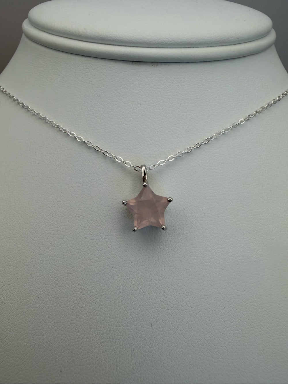 Rose Quartz Star Pendant (#P95)