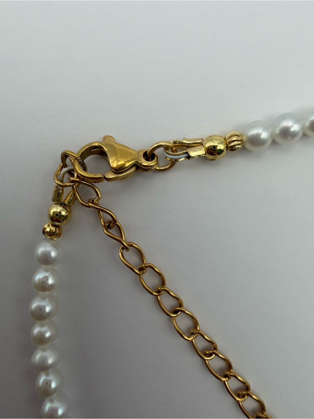 Freshwater Pearl and Gold Nugget Necklace (#N65)