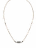 Freshwater Pearl Silver Bar 2.0 Necklace (#N63)