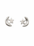 Moon and Star Studs (S925)