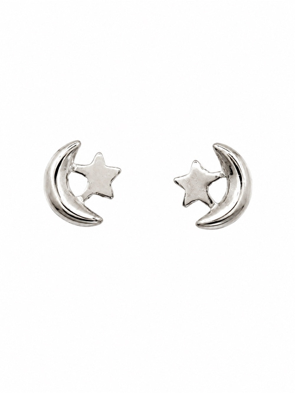 Moon and Star Studs (S925)