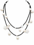 Midnight Stardust Pearl Necklace (#N67)