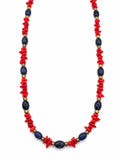 Red Coral, Lapis, and Brass with Gold Filled Hardware (Style #17)