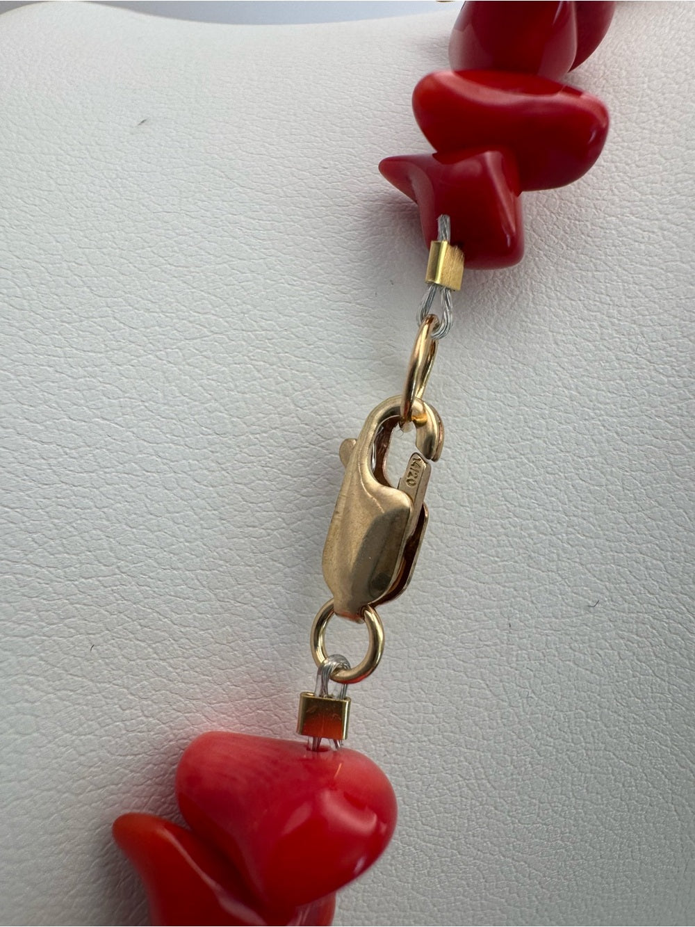 Red Coral, Lapis, and Brass with Gold Filled Hardware (Style #17)