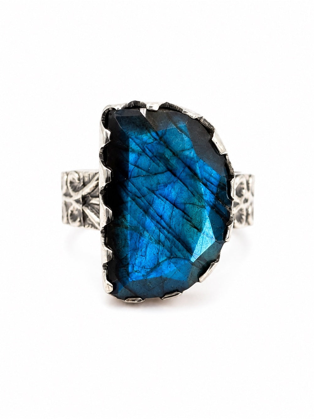 Labradorite Moon Ring (S925)