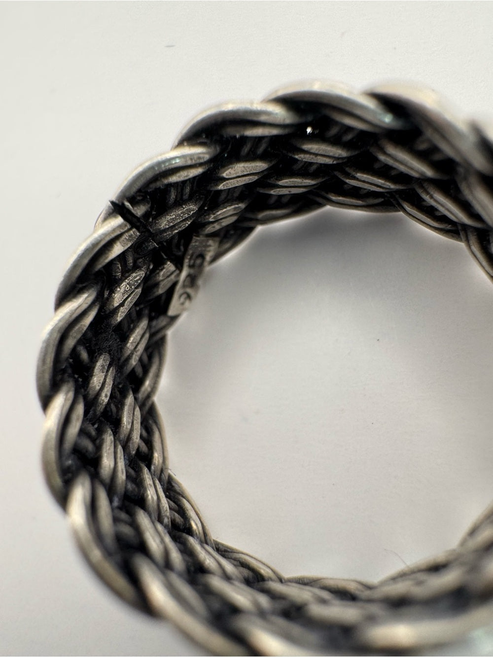 Woven Garnet Ring (S925)