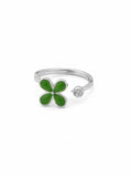 Jade Flower Ring (S925) R88