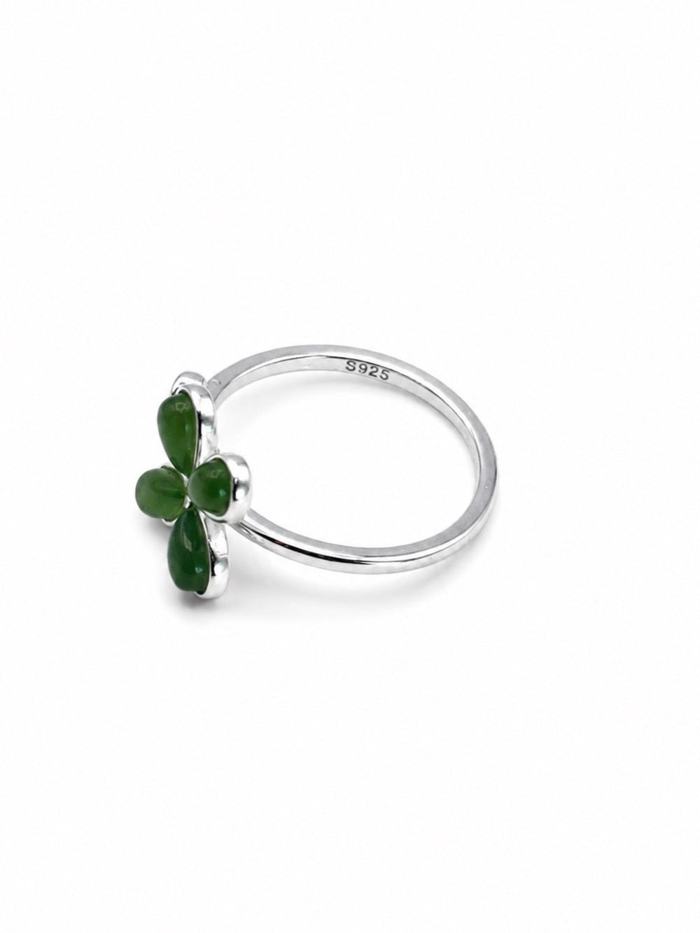 Jade Flower Ring (S925) R88