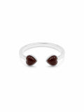 Jade Double Heart Ring (S925) R111