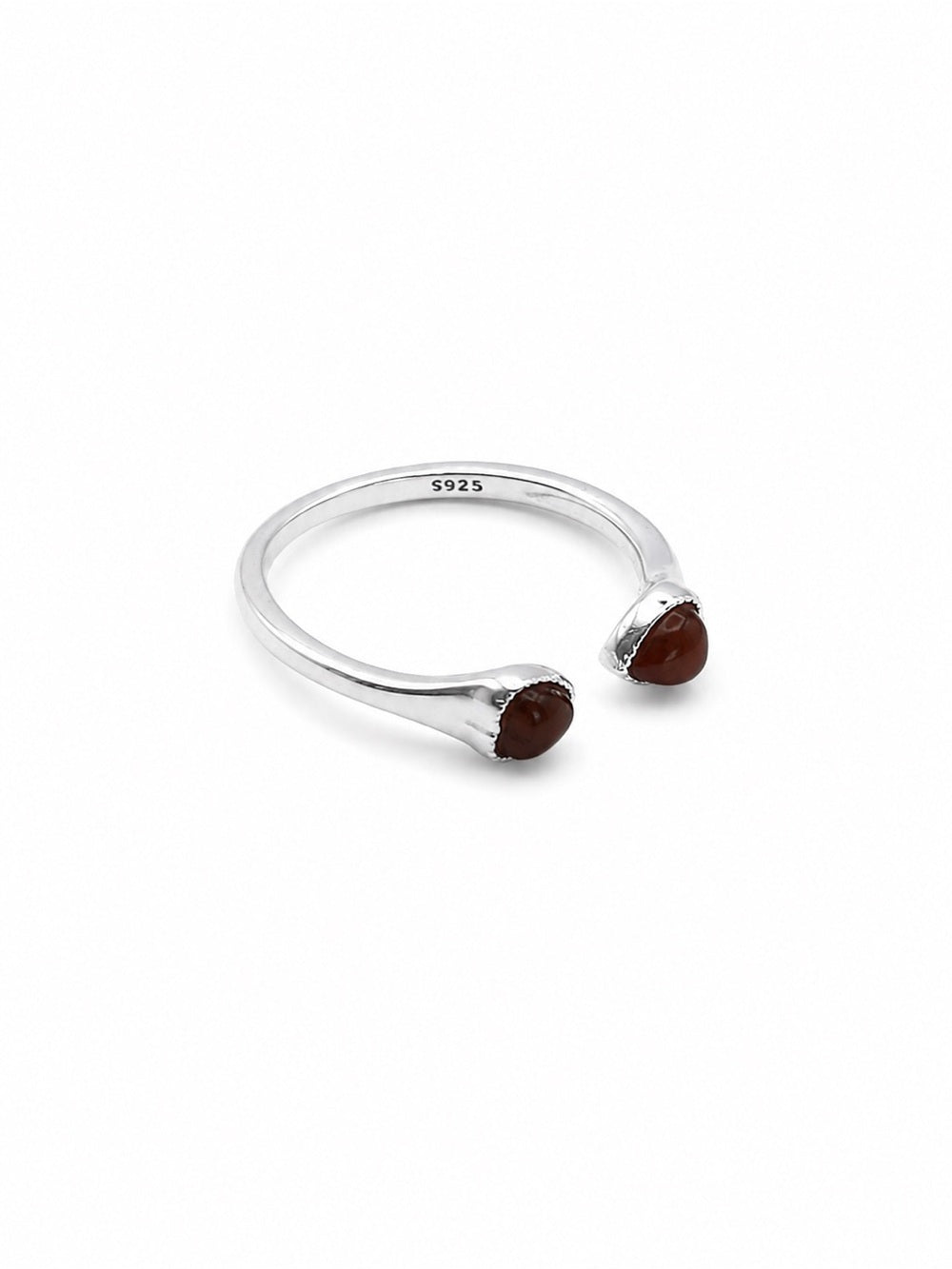 Jade Double Heart Ring (S925) R111