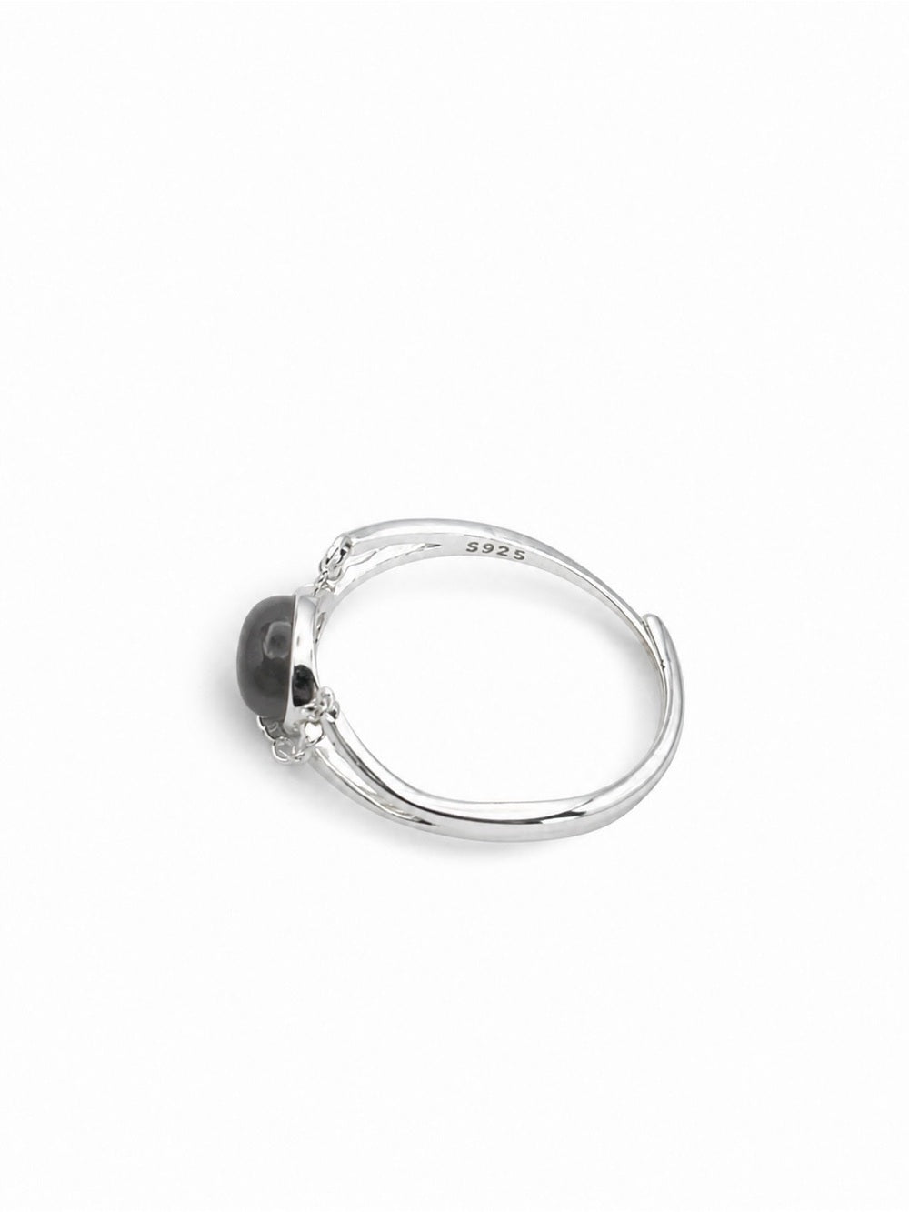 Midnight Jade Chain Ring (S925) R92