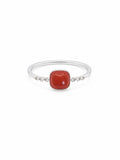 Coral Jade Ring (S925) R109