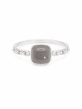 Midnight Jade Chain Link Ring (S925) R108