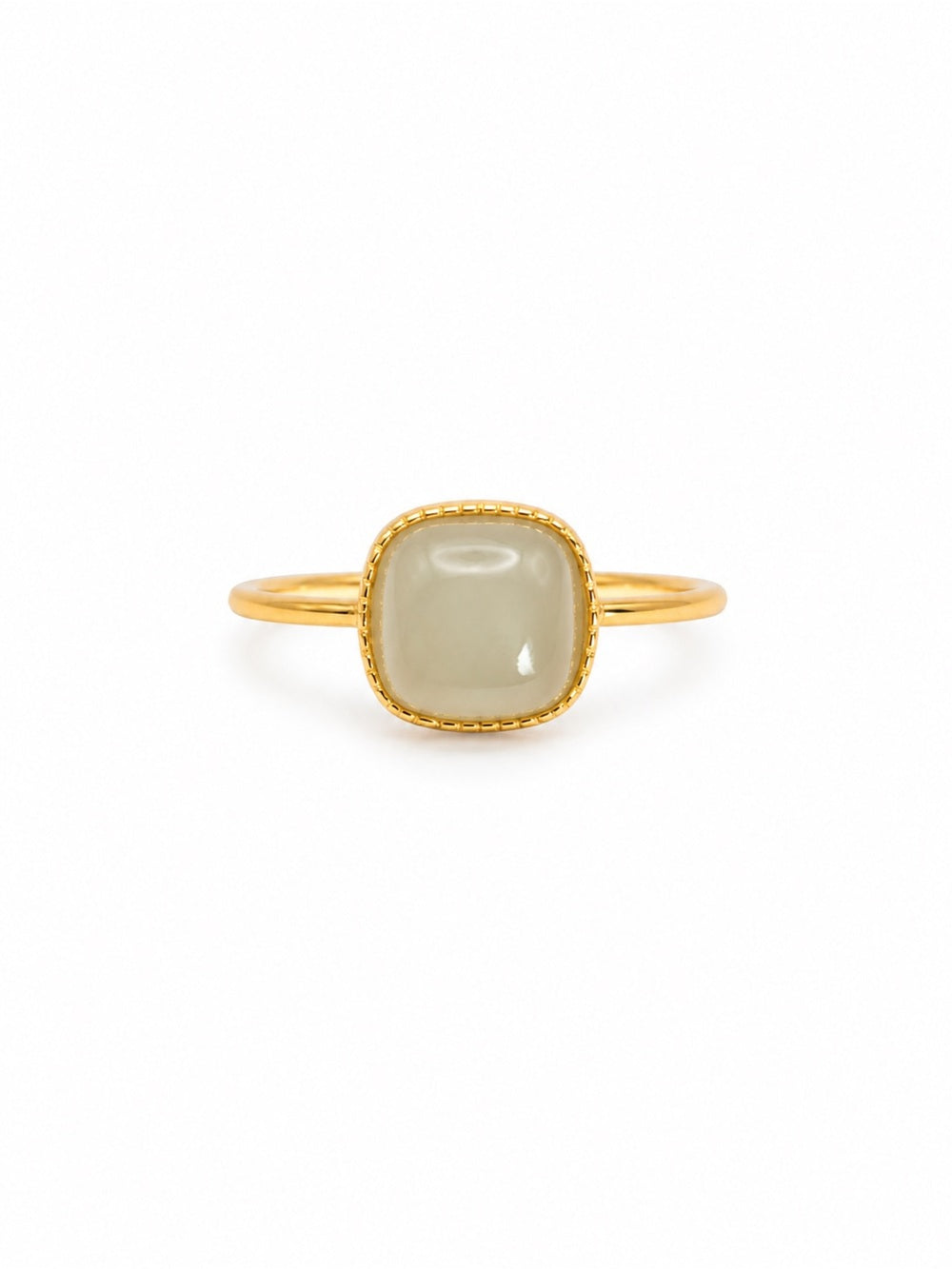 Jade Cushion Ring (S925) R96