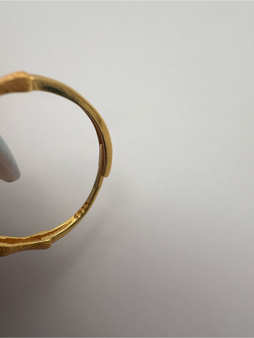 Jade Brushed Gold Ring (#R72)