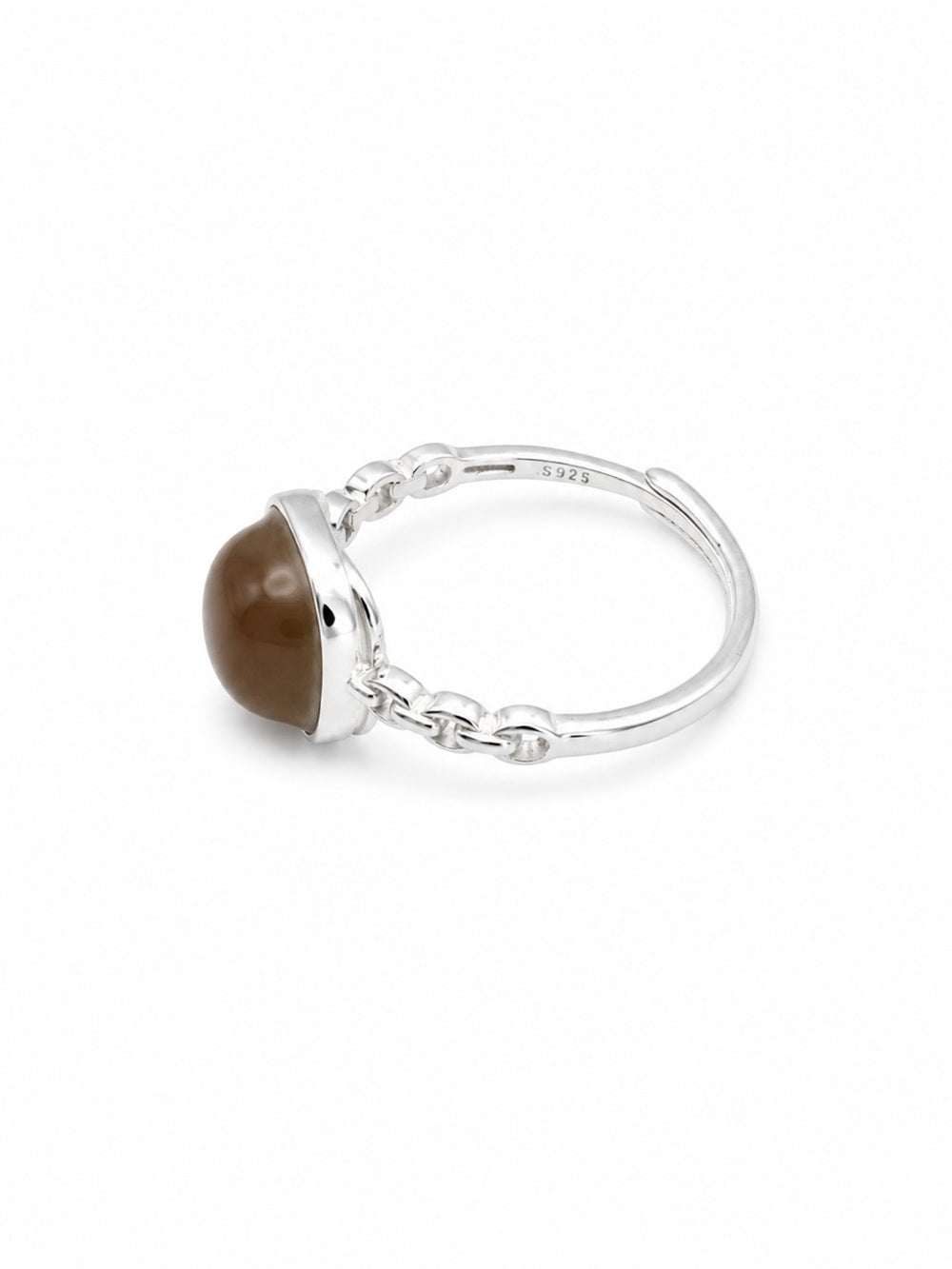 Jade Chain Link Ring (S925) R106